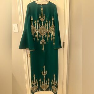 Elegant Green Embellished Dress